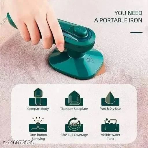 Portable Handheld Mini Electric Iron – Travel & Home Clothes Steamer